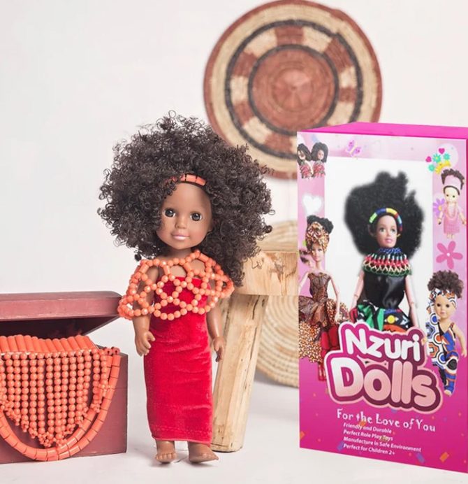 Black African Doll With Edo Attire