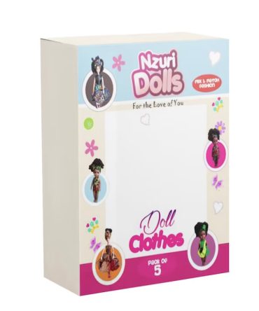 Black Doll pack of 5 outfits