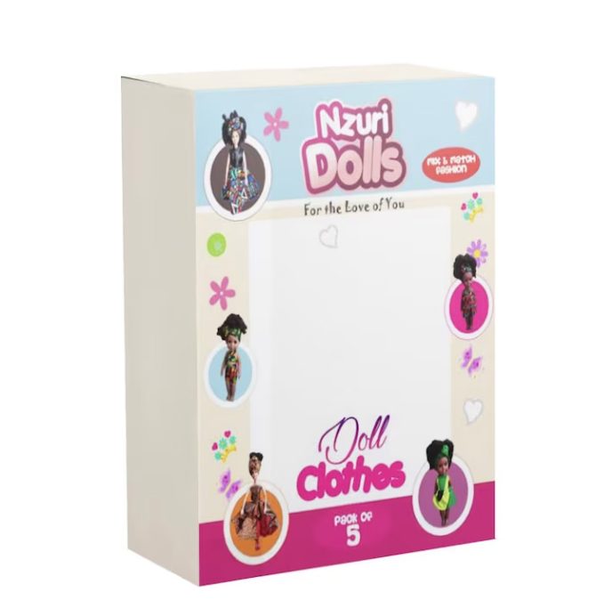 Black Doll pack of 5 outfits