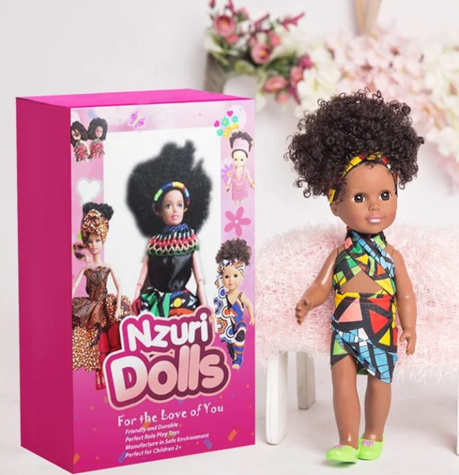 Curly Hair African Doll For Kids