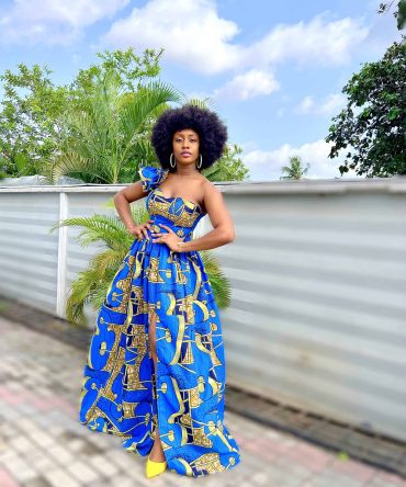 Ella Bella African Print Prom Dress
