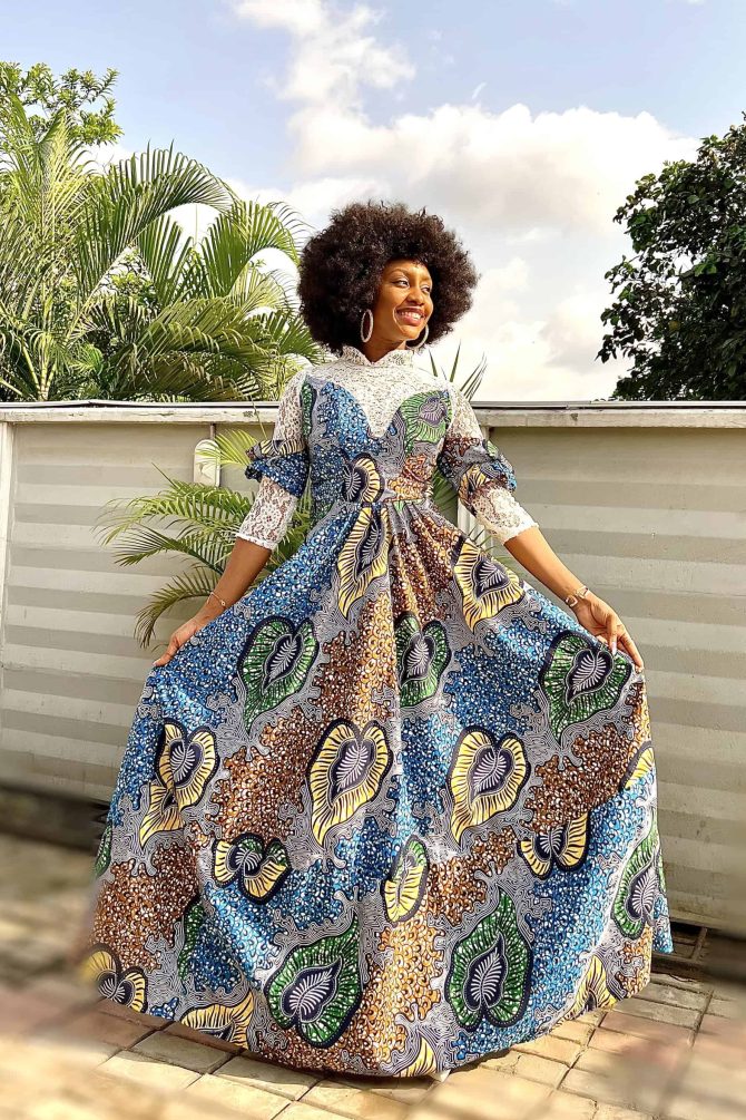 Ella Bella African Print Prom Dress