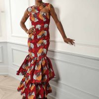 African Print Flared Dress