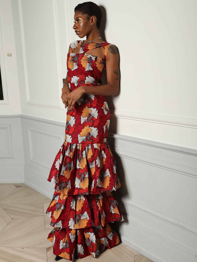 African Print Flared Dress