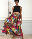 Ankara Multi-Color Flare Skirt