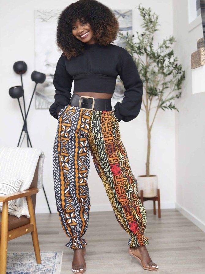 Lola Ankara Brown Palazzo Pant