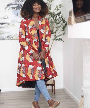 Lola Black African Print Blazer Jacket