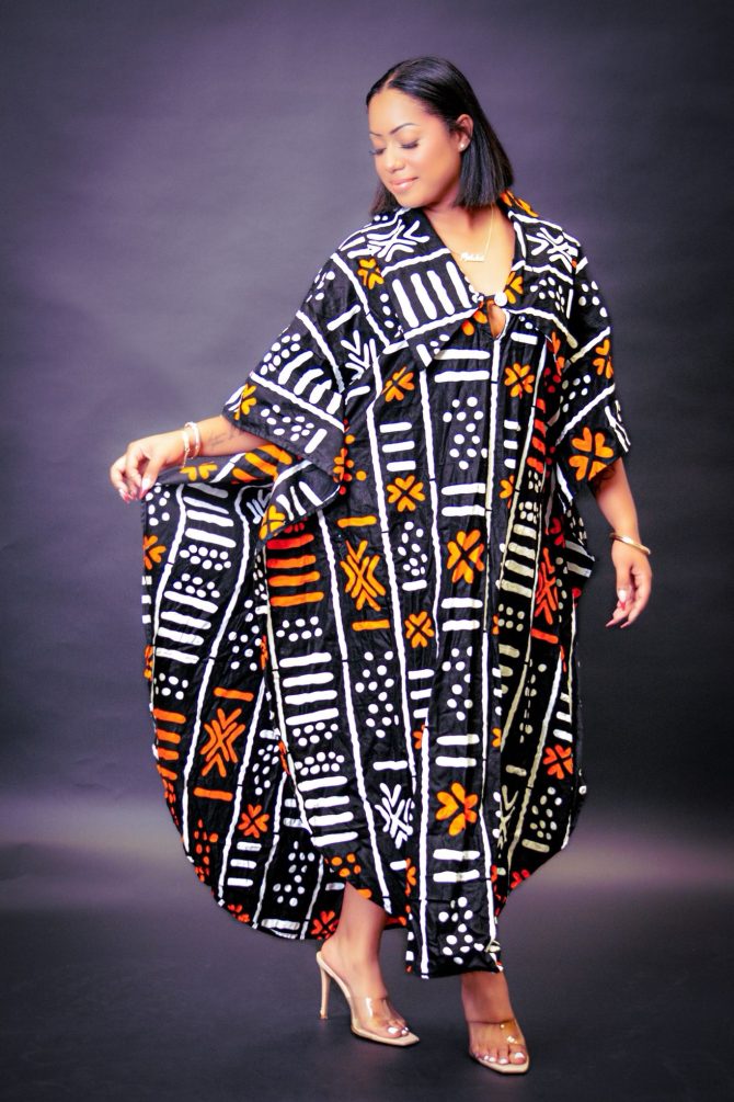 African Print Maxi Dress