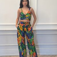 Multicolor Palazzo Pant & Crop Top